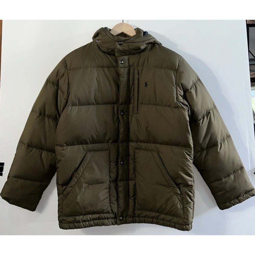 Boys Polo Ralph Lauren Down Puffer Hooded Parka Coat Sz XL 20